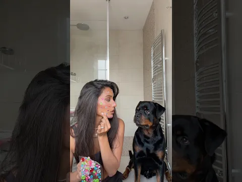 we had to match! @nalatheneedyrottie #rottweiler #bedazzled #bejeweled #trend #funny