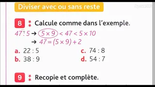 CE2 Le Sens De La Division Exercice 8 P69 Vendredi 19 Juin 