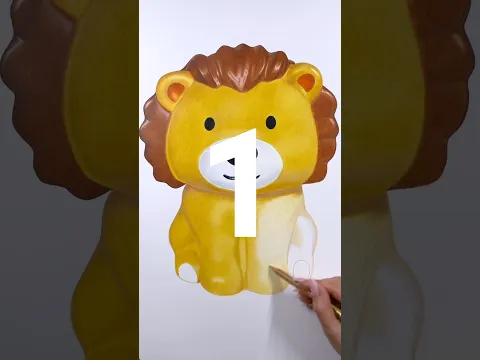 New Drawing Transition Tutorial! Drawing vs Inspo 🦁 #shorts
