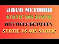 Static and Non-Static Methods and Variables in Java Learn Coding