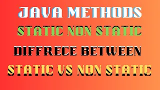 Static and Non-Static Methods and Variables in Java Learn Coding