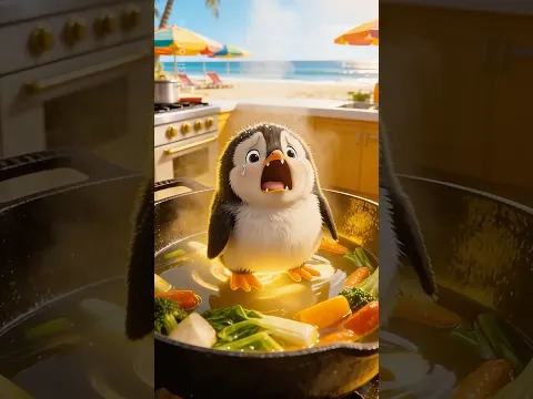 🐾😱Cat Tries To Cook Penguin… But Puppy Strikes Back! 💥