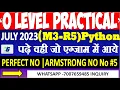 M3-R5 Python Practical Class 5 PERFECT NO ARMSTRONG NO O Level Practical m3r5 1 Online exam