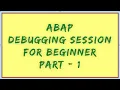 SAP ABAP Debugging Part-1 SAP ABAP Debugging tutorial Debugging tutorial for beginners