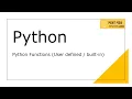 Python Functions How to define user-define functions in python Pulkit Pedia