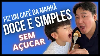 Fiz um café da manhã saudável nutritivo e saboroso!