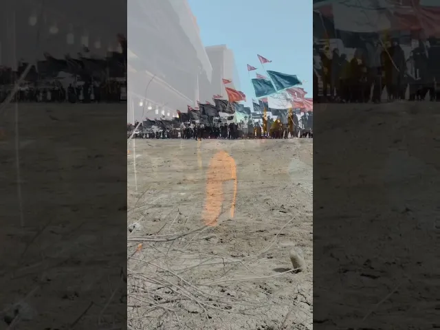 ⁣ادخلوها بسلام آمنين خوش آمديد__ زائراي پسر ام البنین خوش آمدید#مشاية_زيارة_الاربعين_المليونية