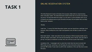 Oasis Infobyte Java Development Task1 Submission ONLINE RESERVATION SYSTEM
