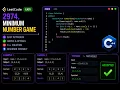 Minimum Number Game LeetCode 2974 Explained in C