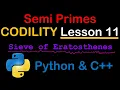 Count Semi Primes Sieve Of Eratosthenes in Python and C Codility Solutions Lesson 11