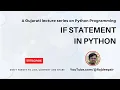 Python 028 If Statement Gujarati Language