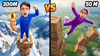 تحدى بناء أكبر برج 🏯 بأستخدام 10.000 صندوق 📦 برنسو رجلو اتكسرت 😱!