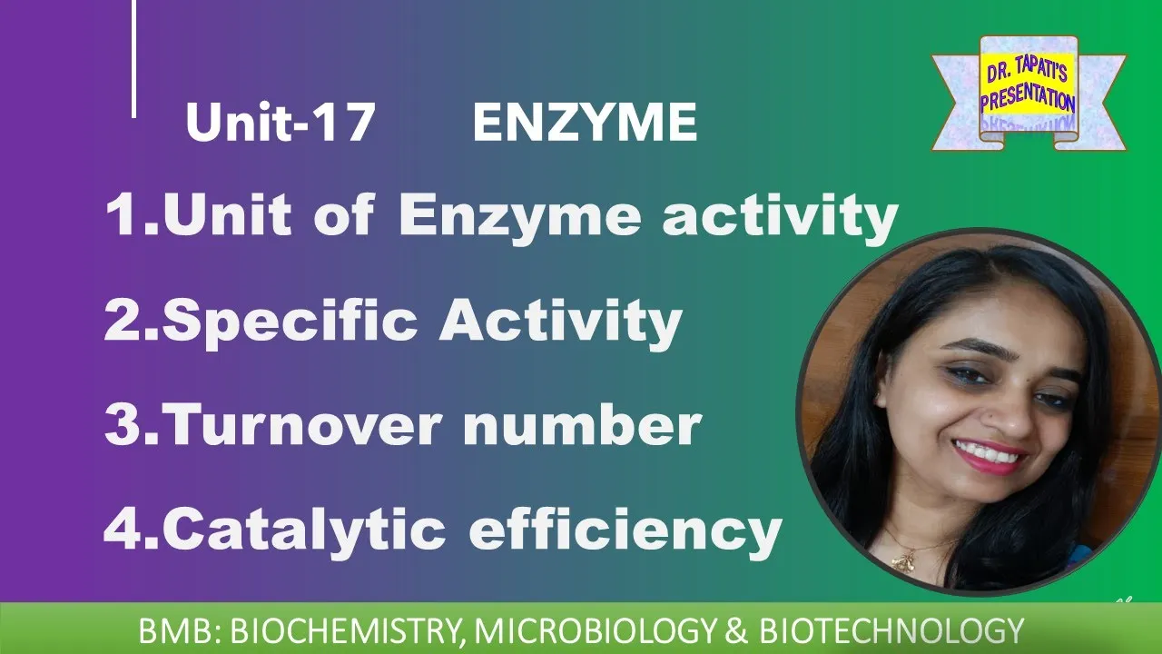 Unit of Enzyme Activity | Specific Activity | Turnover Number | Catalytic Efficiency | Enzymes 17