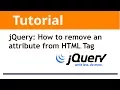 jQuery How to remove an attribute from HTML Tag