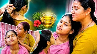 beautiful indian long hair oiling combing u0026 asmr relaxation