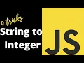 How to convert string to integer in Javascript