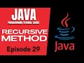 Java Tutorial RECURSIVE METHODS RECURSION Tagalog English Filipino 2021