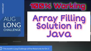 Codechef Array Filling Solutions java 100 Working August Long Challenge Do not Forget Subscribe