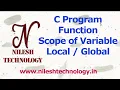 C Program Function Part 8 - Scope of Variable Local Global