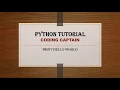 Print Hello World in Python Python Tutorial for beginners