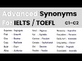Advanced Synonyms for IELTS TOEFL C1 C2 Vocabulary with Meanings Examples