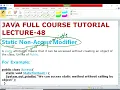 JAVA LECTURE - 48 Static Keyword Non-Access Modifier Full Explanation EnhanceCodeLearning