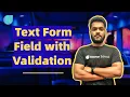 Day 34 Text Form Field with Validation Free Flutter Course Newton School