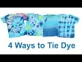 4 Ways to Tie Dye - Bullseye Swirl Stripe and Ombre