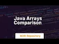 java arrays comparison