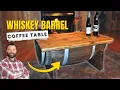 How to Build a Whiskey Barrel Coffee Table