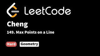 LeetCode 149 Max Points on a Line