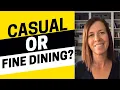 AEE - Casual or Fine Dining Restaurant English Explained
