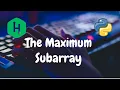 227 - The Maximum Subarray Dynamic Programming Hackerrank Solution Python