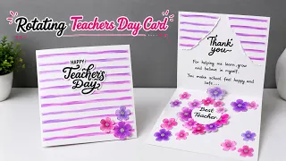 Handmade Rotating Teachers Day Card Tutorial/Happy Teachers day card/Craft #tutorialvideo #card 