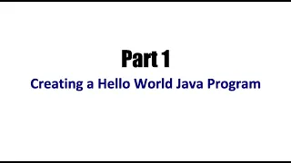 Title Java Tutorial for Beginners Part 1 Creating Your First Program - Hello World