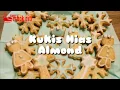 Lagu Kukis Hias Almond untuk isian Goody bag ultah ..  bentuk kue tidak berubah setelah dipanggang