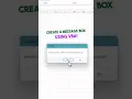 Create a message box using VBA