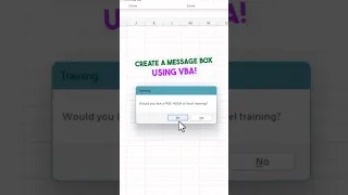 Create a message box using VBA