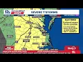 Tracking weather radar Severe thunderstorm watch declared for Coastal Virginia North Carolina