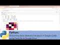 Python Performing basic Statistical Analysis in Google Colab using Excel file in Google Drive