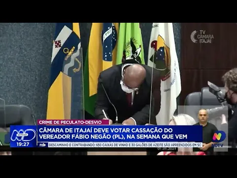 Câmara de Vereadores de Itajaí deve votar cassação do vereador Fábio Negão na próxima semana