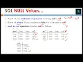 SQL - NULL Values IS NULL IS NOT NULL Operator