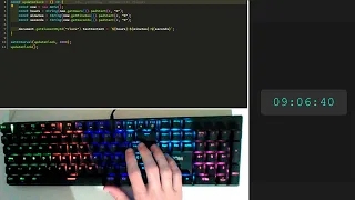 Programming a digital clock with HTML CSS JavaScript ASMR Coding No Talk