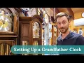 Setting Up A New Grandfather Clock In Store