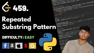 Repeated Substring Pattern Leet code 459 Theory explained Python code