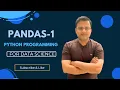 Python Programming Day-14 Pandas Series Data Data Science