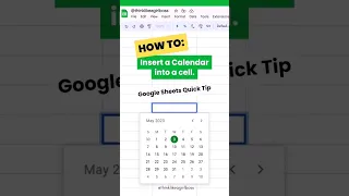How to add a Calendar into a cell in Google Sheets