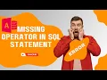 Syntax Error MISSING OPERATOR In Sql Statement