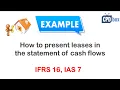 Leases IFRS 16 in the statement of cash flows IAS 7