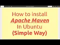 How To Install Apache Maven in Ubuntu Simple Way Java Inspires